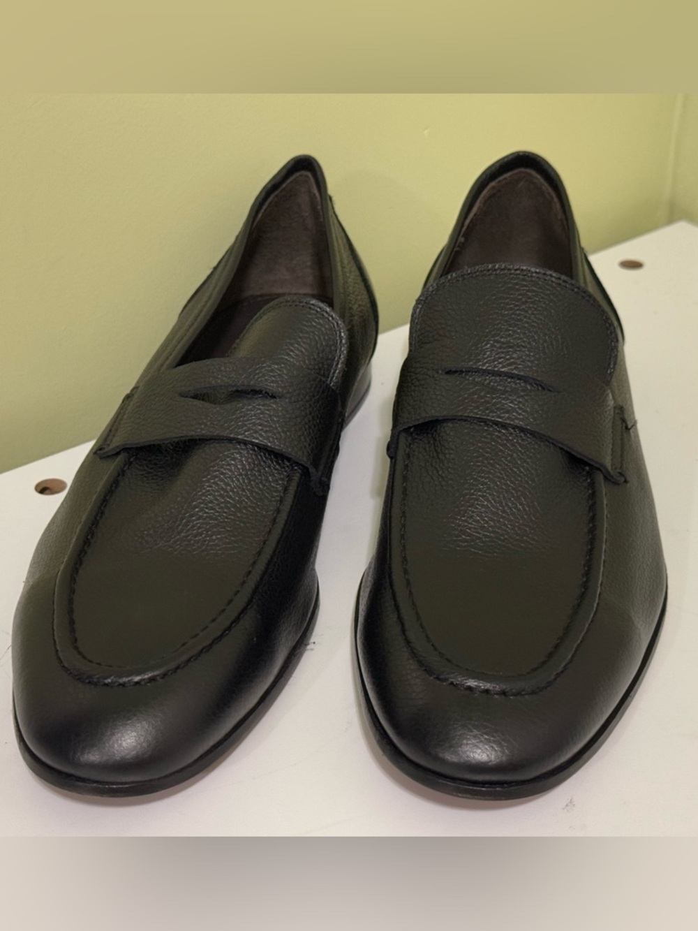 To Boot New York Ravello black Leather Loafers size 9.5 men H20N6 - Picture 5 of 11